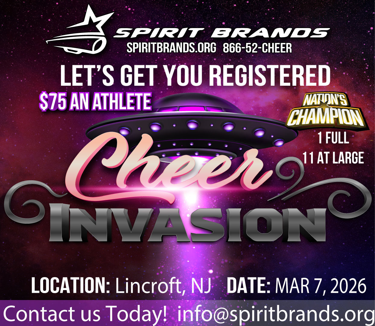 The Cheer Invasion March 7, 2026 - Lincroft, NJ