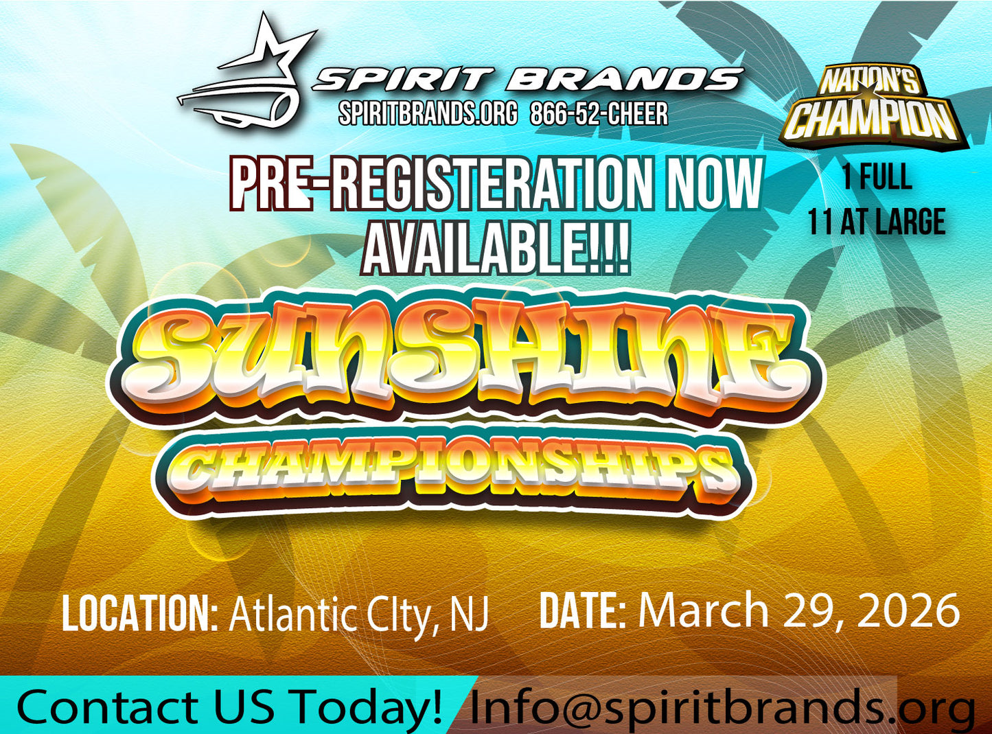 SUNSHINE Festival March 29, 2026 Atlantic City, NJ