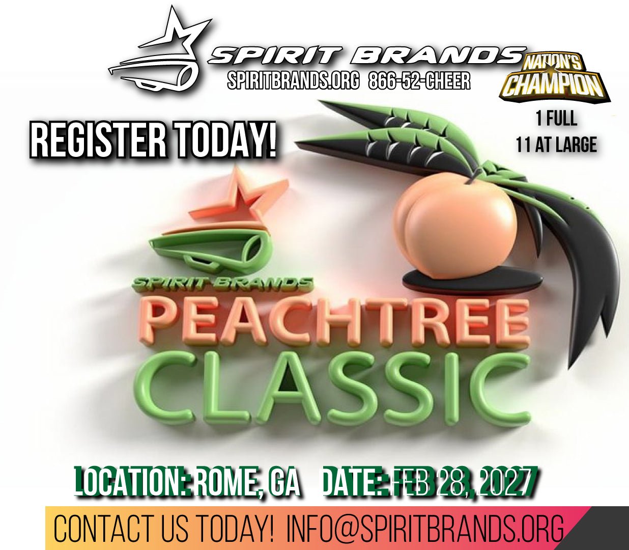 Peach Tree Classic Feb 28, 2027 Rome GA - SPIRIT BRANDS