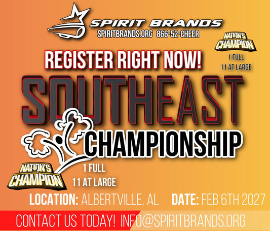 Southeast Championships Feb 6, 2027 Albertville, AL - SPIRIT BRANDS