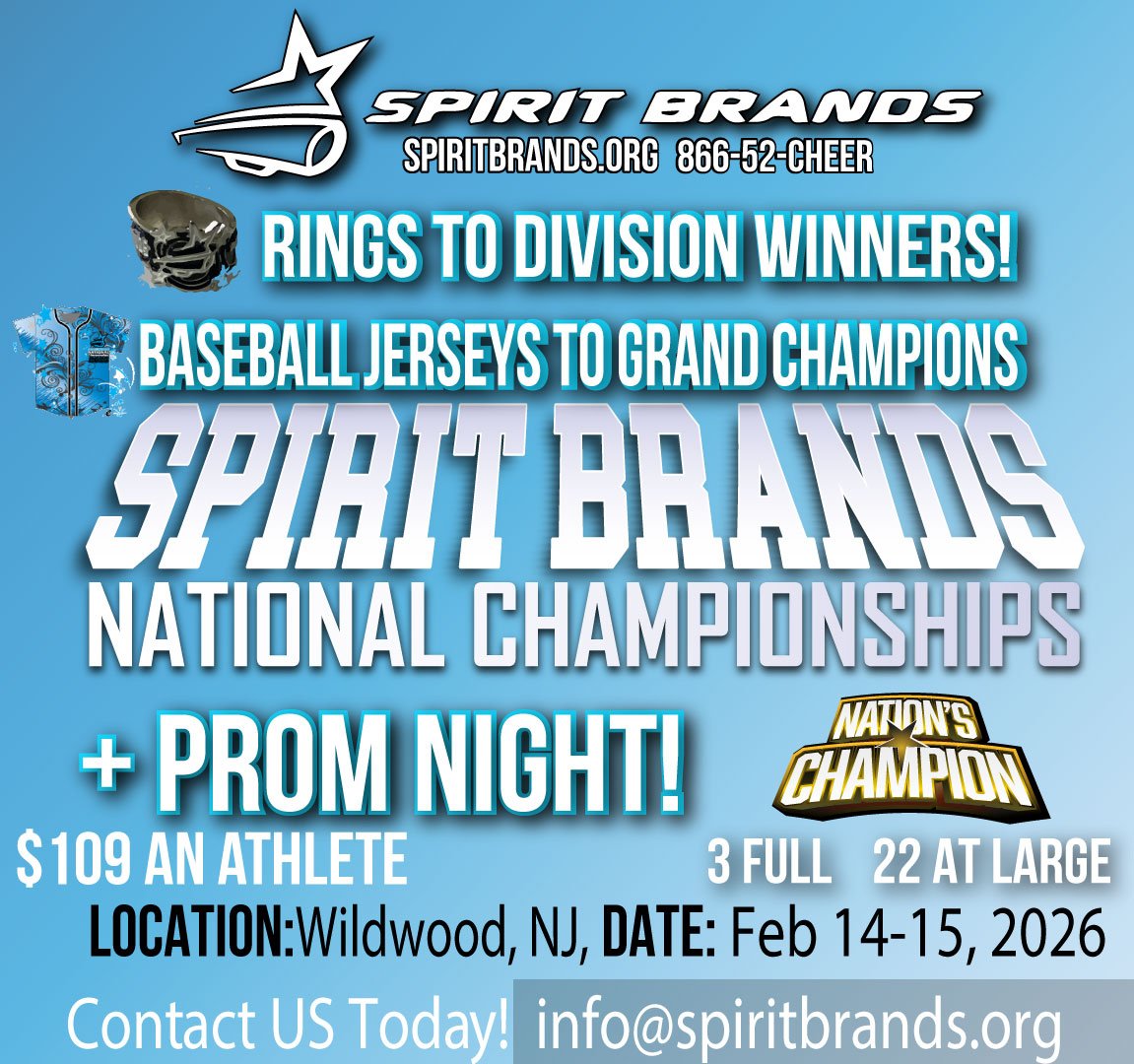 Spirit Brands Nationals Feb 13-14, 2027 Wildwood, NJ - SPIRIT BRANDS