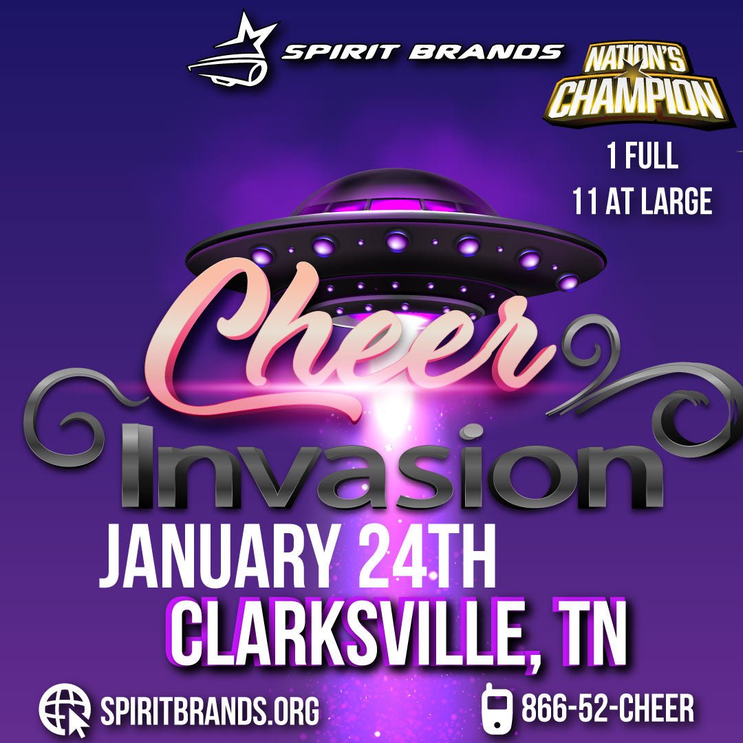 The Cheer Invasion Jan 24, 2027 - Clarksville, TN - SPIRIT BRANDS