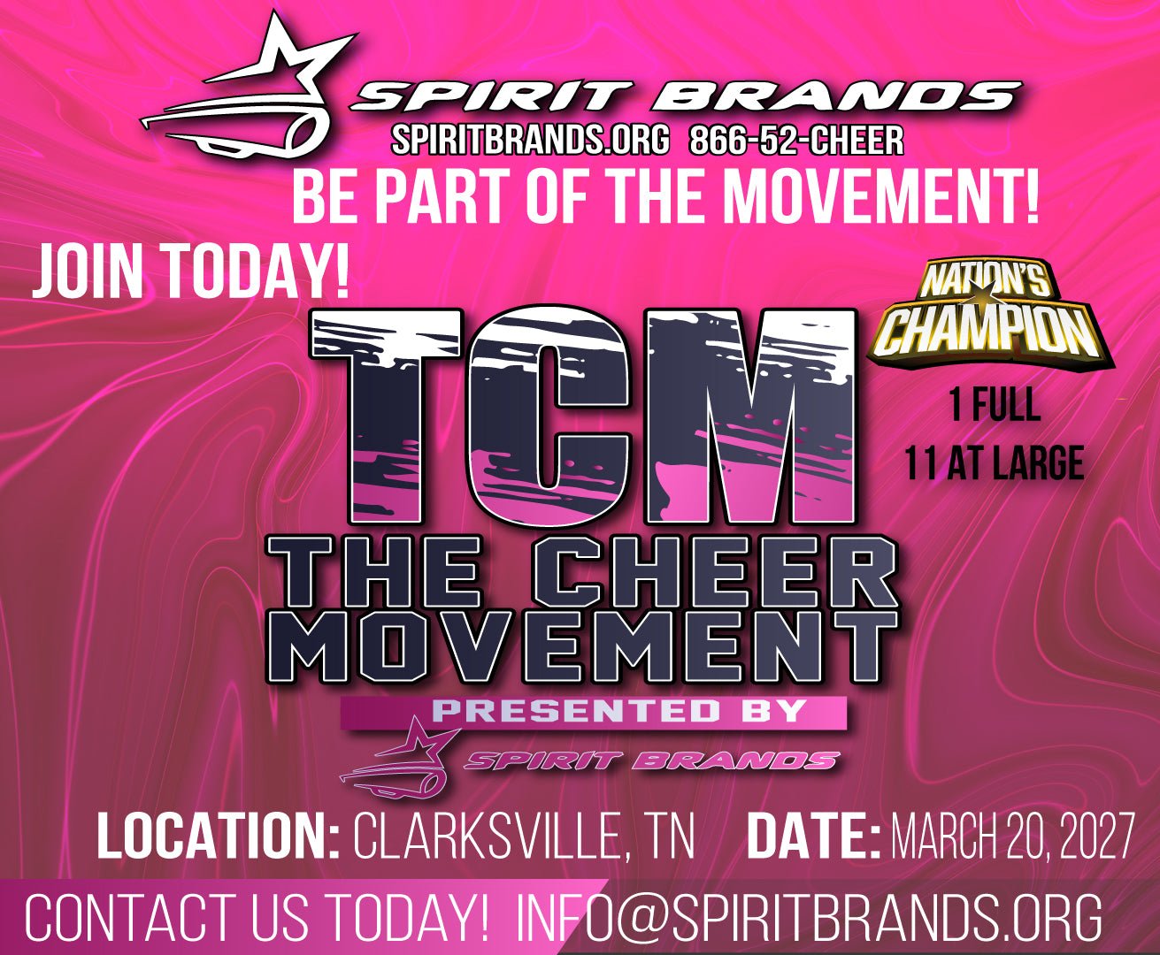 The Cheer Movement - March 21, 2027 Hopkinsville, KY - SPIRIT BRANDS